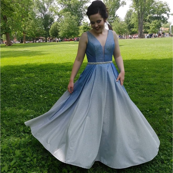 Dresses & Skirts - Blue Sparkly Gown/Prom Dress